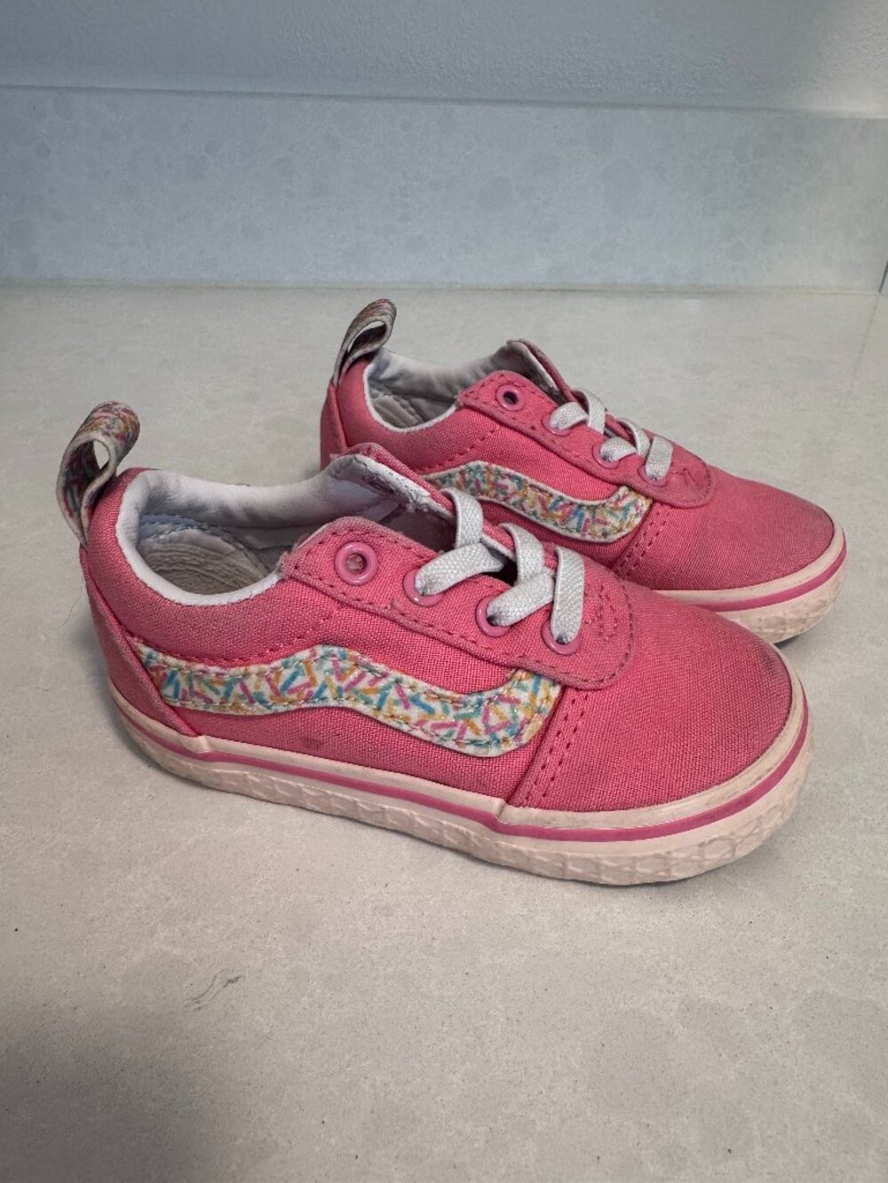 Vans Old Skool - Toddler size 6 - Pink Sprinkles Ice Cream Print